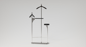 黑胡桃木拐子纹衣架